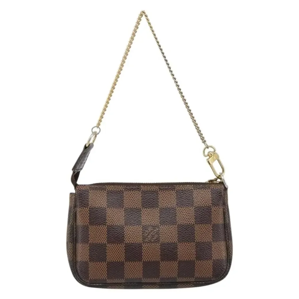 Louis Vuitton Damier Ebene T&b Mini Pochette Accessoires Pouch Brown
